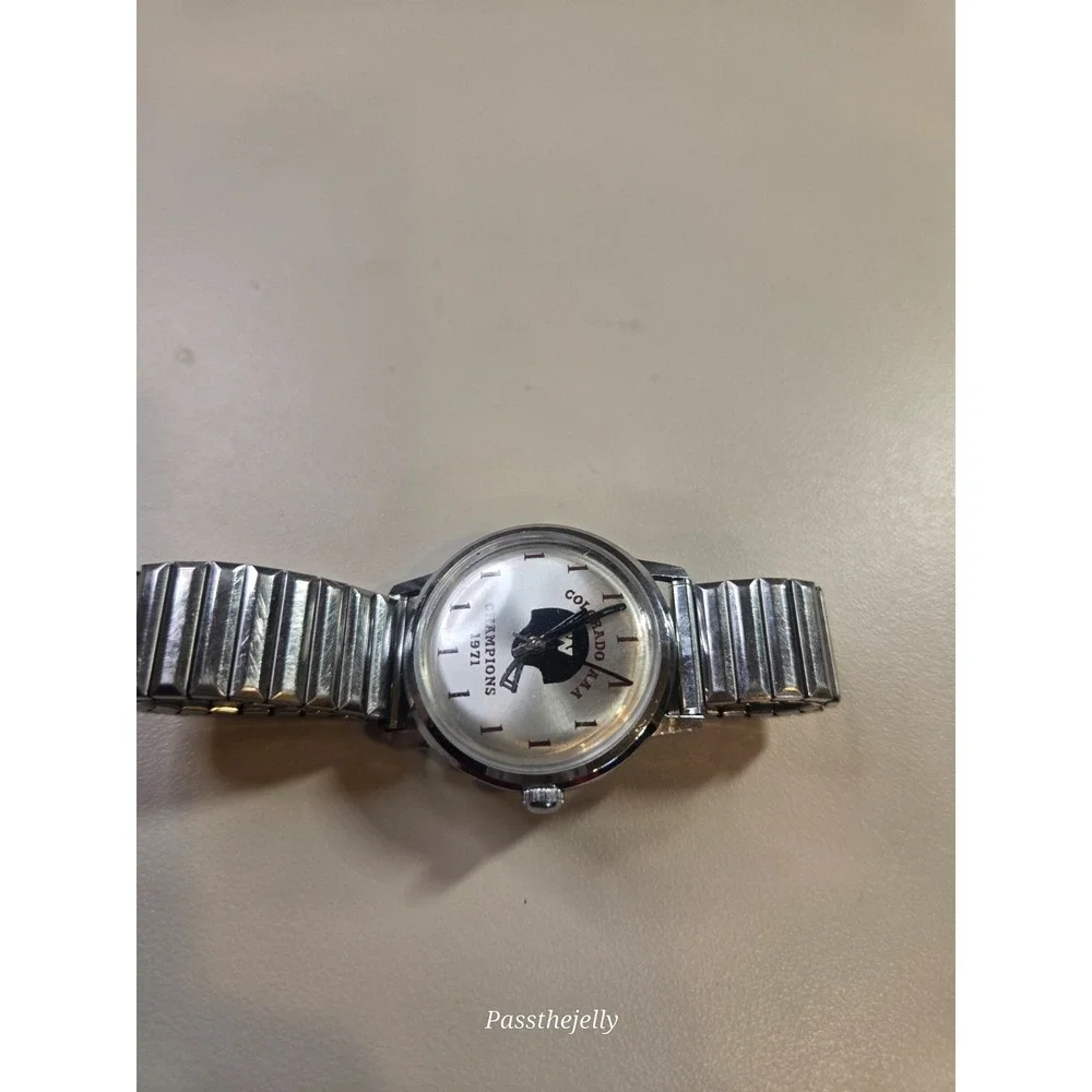 Vtg Colorado AAA Champions 1971 Automatic Watch Mens‎ Silver Dial